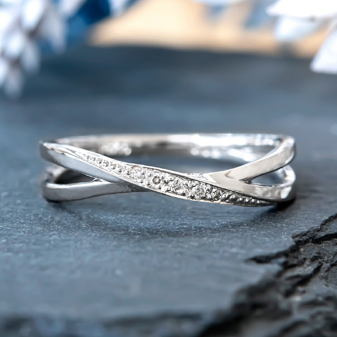 永遠の輝きプラチナ×ダイヤモンドリング】プラチナ900 ダイヤモンド