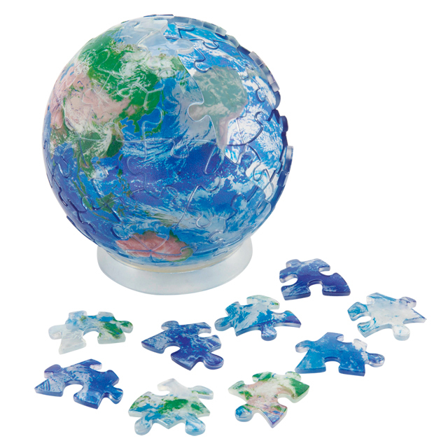 宇宙グッズ】3D地球儀パズル 240ピース ブルーアース アクア