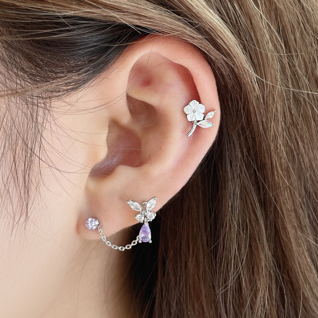 14G 16G ］繊細なデザインが大人可愛い ちびプルメリア モチーフ 花