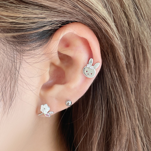 14G 16G ］繊細なデザインが大人可愛い ちびプルメリア モチーフ 花