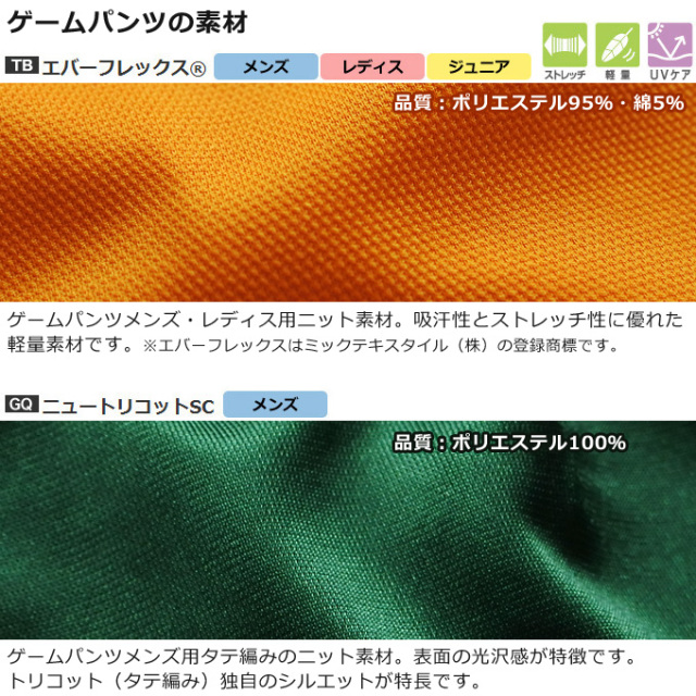 アシックス】PB07/PB08【オーダーコンポ】ゲームパンツ（メンズ