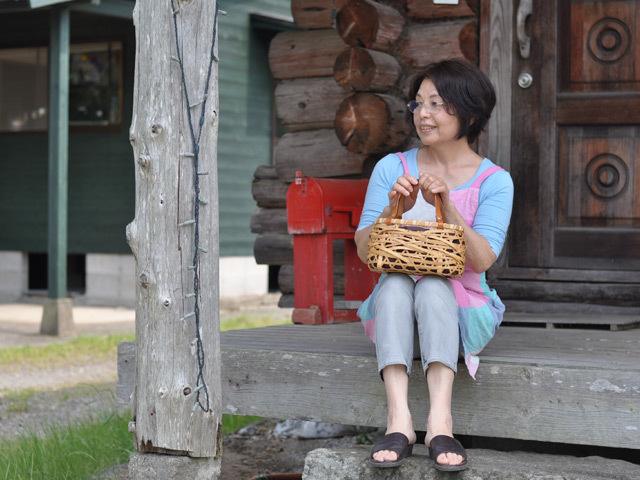 やたら編みかごバッグS/ミニバッグ/竹かごバッグ/カゴバッグ/竹バッグ