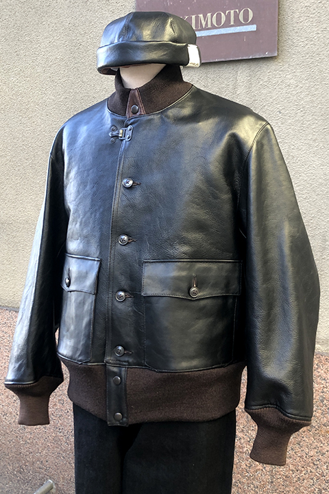 A-1 JACKET BROWN CORE LEATHER / A-1ジャケットブラウンコアレザー
