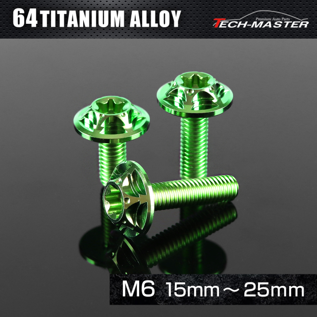 チタンボルト フランジ付き スノーヘッド トルクス穴 ボタンボルト M6