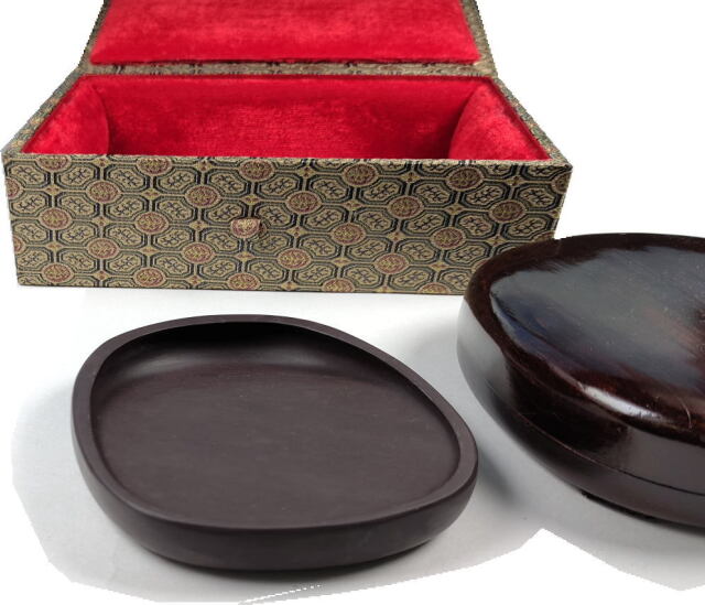 書道用品 硯 麻子坑端渓硯 楕円四吋 HM64｜書道用品通販の半紙屋e-shop