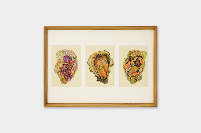 Yuko Kurihara 「oysters」 A3 アートポスター CWプリント 〔アート