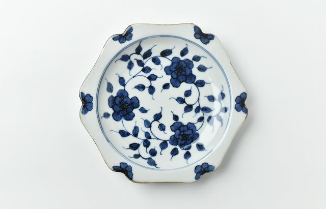 須谷窯 赤絵瓔珞文輪花皿 ｜ 暮らしのうつわ花田 和食器 通販