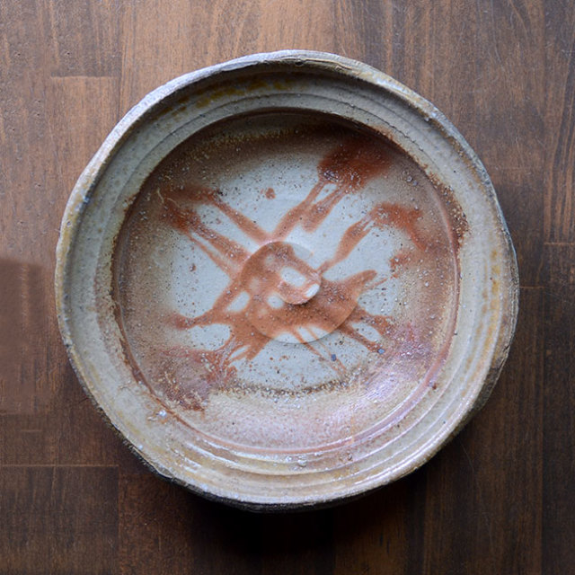 備前焼緋襷皿（CR-003） 作家「クリストファーレイヴェンホール」