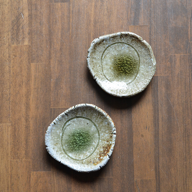 信楽焼締豆皿 作家「藤本秀」