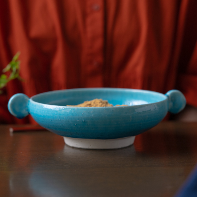 和食器 ｜ スープボウル トルコブルー耳付鉢（KIA-144） 作家「荒木漢一」