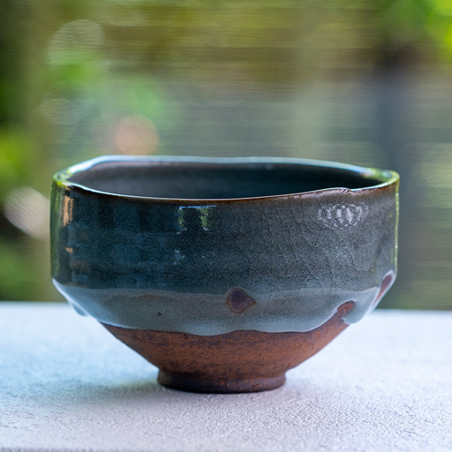 共箱付】美濃青磁茶碗（RH-058） 作家「林隆一郎」