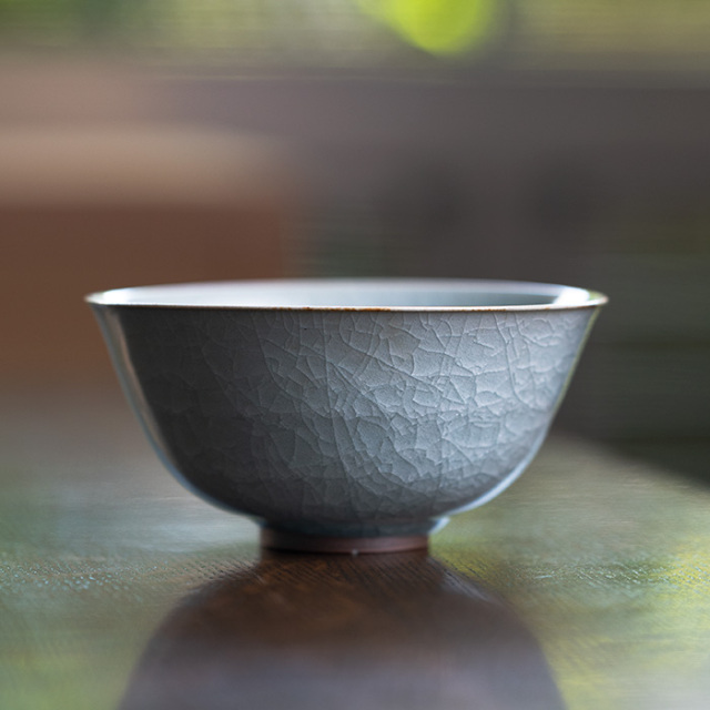 共箱付】青磁茶碗（RH-061） 作家「林隆一郎」