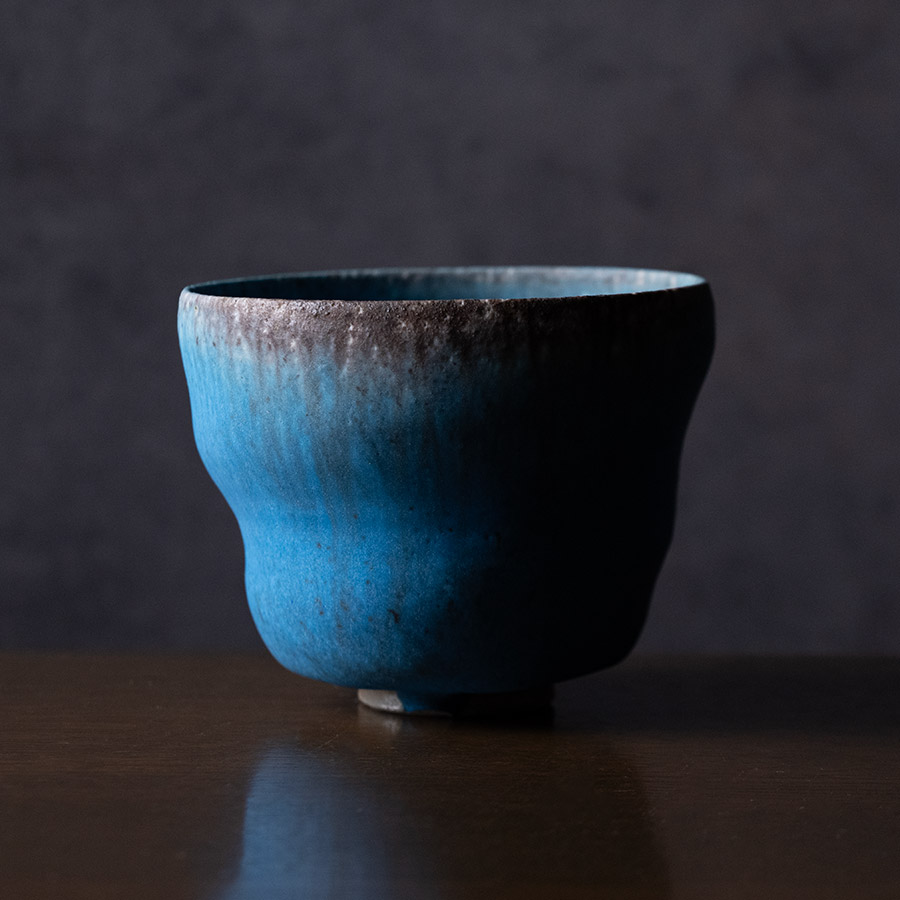 抹茶茶碗 |【共箱付】青茶碗 (SOY-598) 作家「山田想」