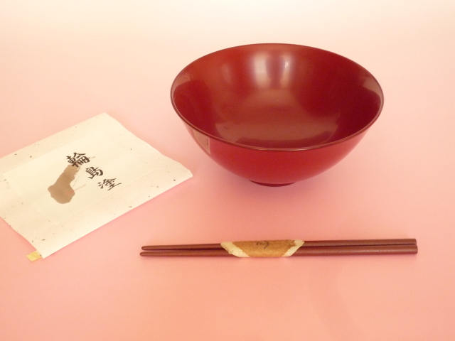 輪島漆塗り 百合大椀 本朱（赤）