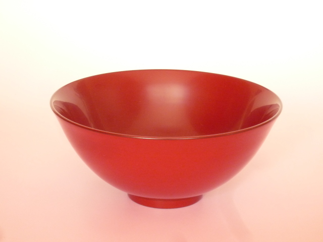 輪島漆塗り 百合大椀 本朱（赤）