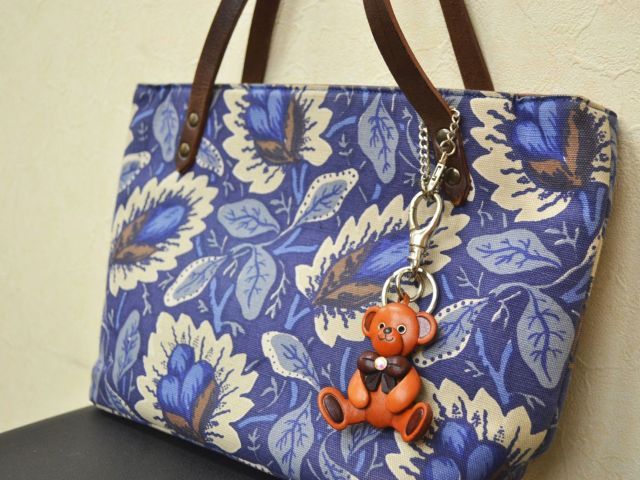 テディベア/くま バッグチャーム/アクセサリー 革/レザー メール便送料