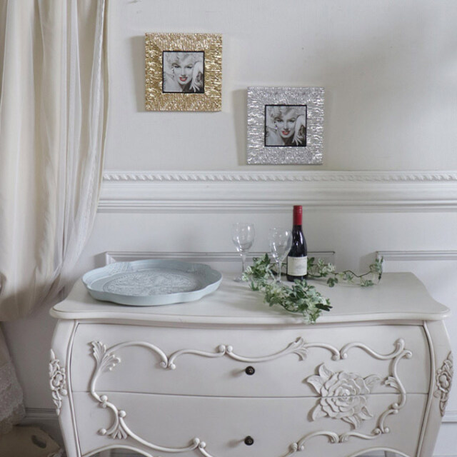 イタリア製 額絵 マリリンモンロー シルバー TypeB ウォールアート