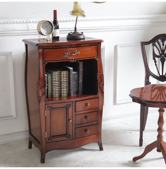 東海家具 ケント KENT 電話台 サイドチェスト 天然木 マホガニー材