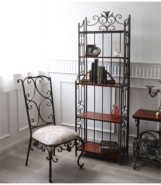 輸入家具 アイアン オープンラック 幅52cm アンティーク調 おしゃれ