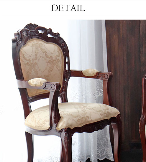 アンティーク調☆クラシックアームチェア（ブラウン）｜Y-KAGU(輸入