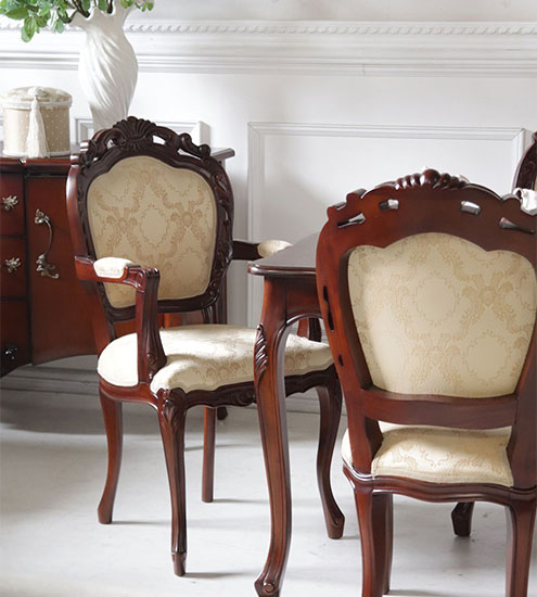 アンティーク調☆クラシックアームチェア（ブラウン）｜Y-KAGU(輸入