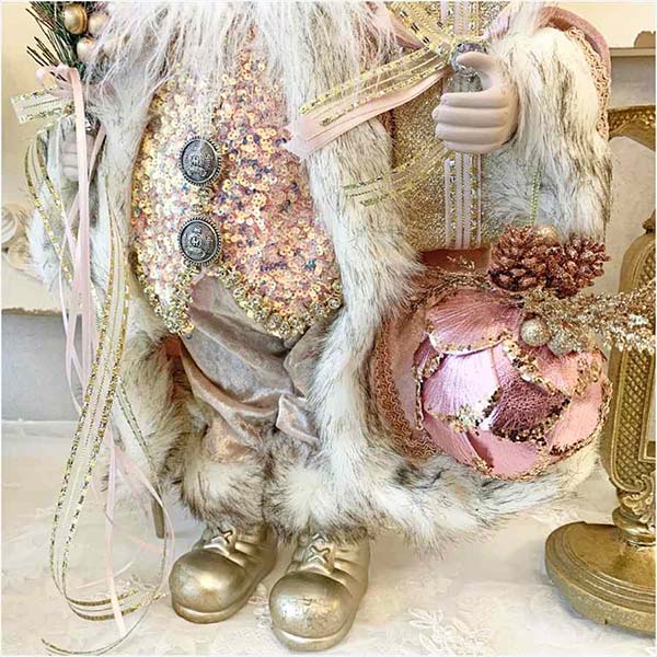 クリスマスサンタクロース(ピンク) 46cm｜Y-KAGU(輸入家具屋さん.com)