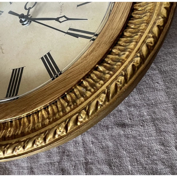 アンティーク ウォールクロック 壁掛け時計 ゴールド｜Y-KAGU(輸入家具