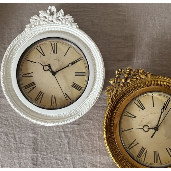 アンティーク ウォールクロック 壁掛け時計 ゴールド｜Y-KAGU(輸入家具