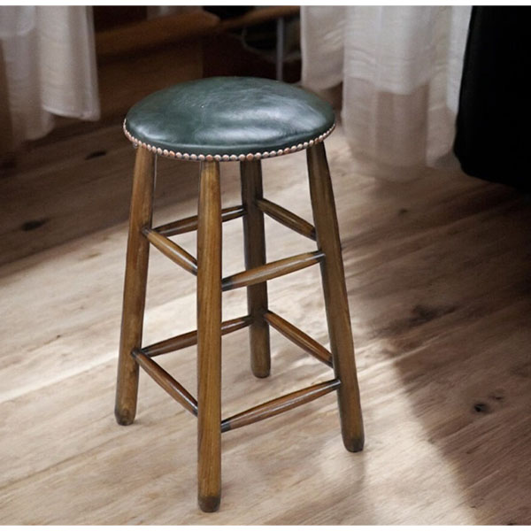 英国調デザイン オーク材使用 ハイスツール（カウンターチェア