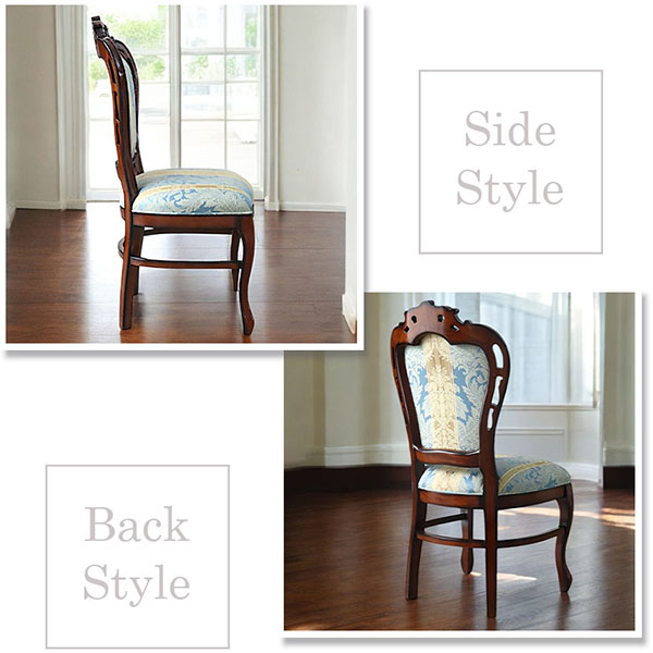 マリナカッシーリ 猫脚 ダイニングチェア (ストライプブルー)｜Y-KAGU