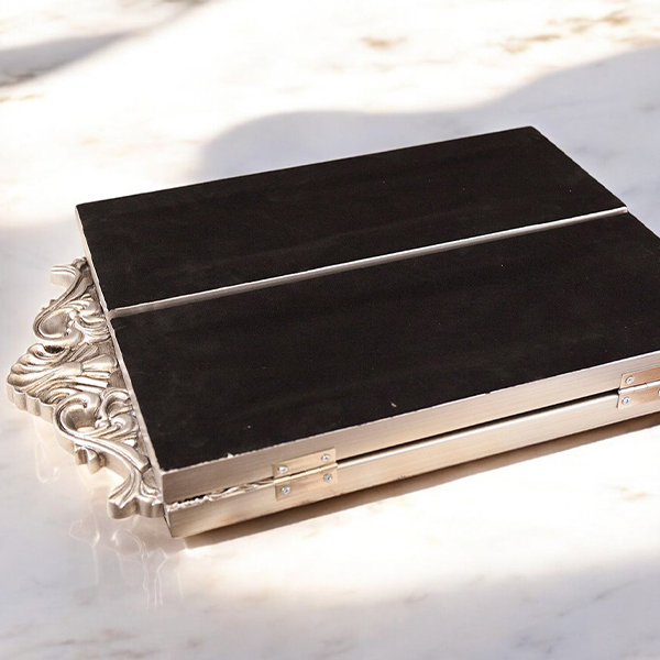 全3色】ロココ調 卓上型 スタンディングミラー 三面鏡 チャーチル