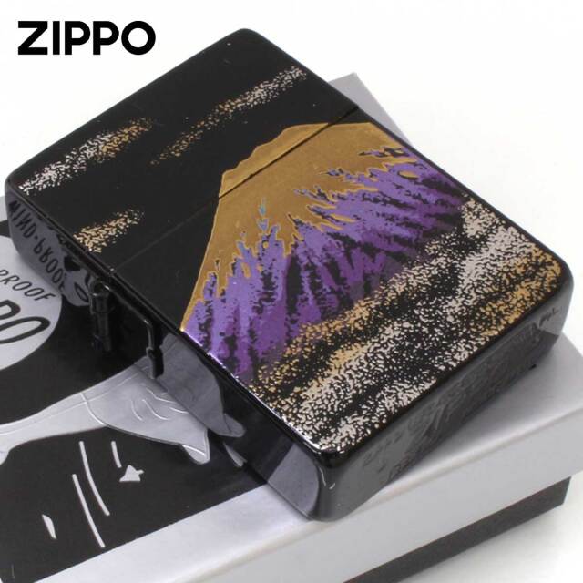 Zippo ジッポー 1935レプリカ 蒔絵 伝統工芸 ゴールドタンク 富士山
