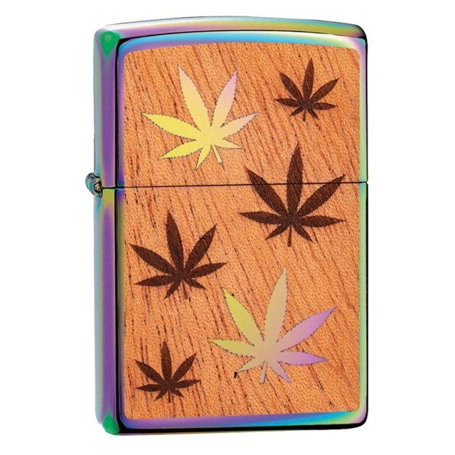 Zippo ジッポー ウッド 木 紅葉 Woodchuck Weed Leaves 虹