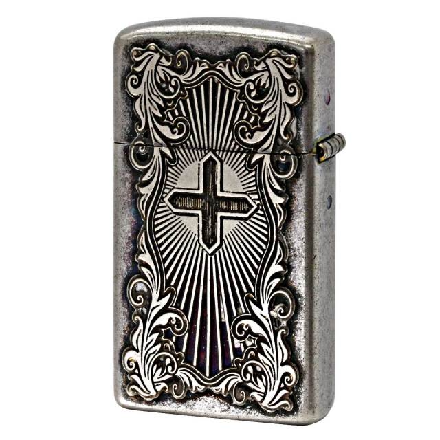 Zippo ジッポー アラベスク マリア スリム ディープエッチング 両面