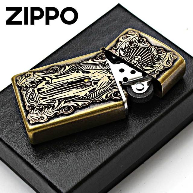 Zippo ジッポー アラベスク マリア スリム ディープエッチング 両面