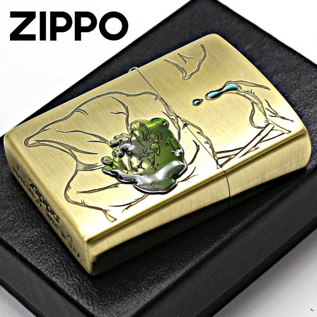 Zippo ジッポー 蛙 かえる 真鍮古美 63430298｜Zippo専門店フラミンゴ