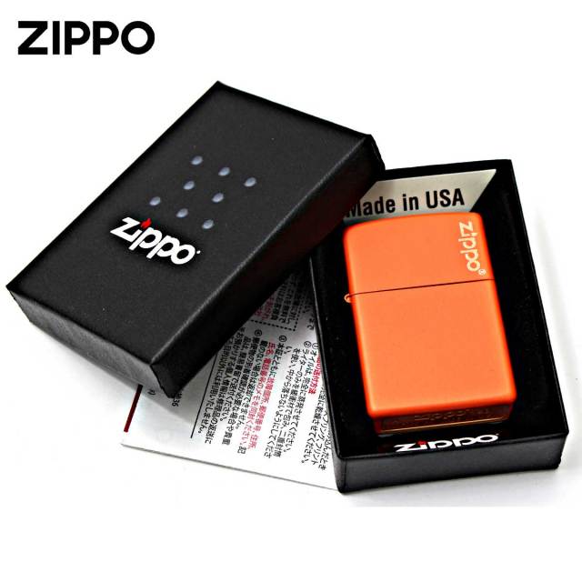 Zippo ジッポー レンジ マット ジッポ ロゴ Orange Matte Zippo Logo