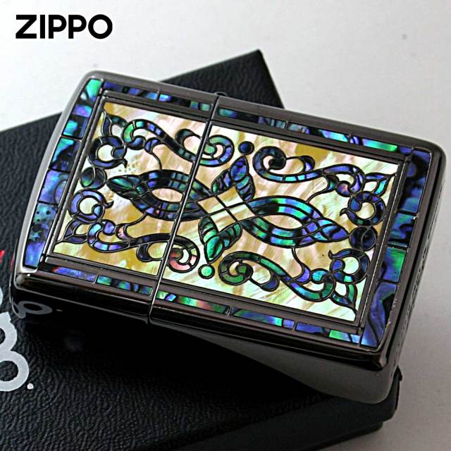 Zippo ジッポー アーマー シェル 貝インレイ 象嵌 ヘリテージ ブラック