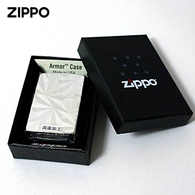 Zippo ジッポー アーマー シャイニーカット ダイアノシルバー 両面加工
