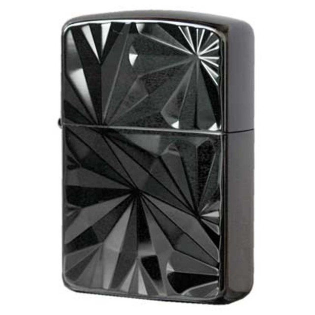 Zippo ジッポー アーマー シャイニーカット ブラックニッケル 両面加工