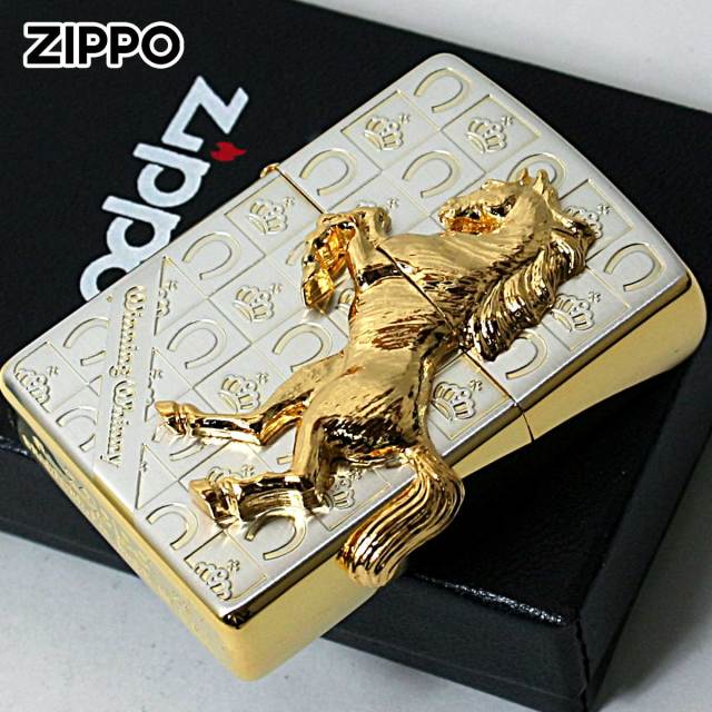 Zippo ジッポー 馬 ホース 2面連続メタル ウイニング ウィニー