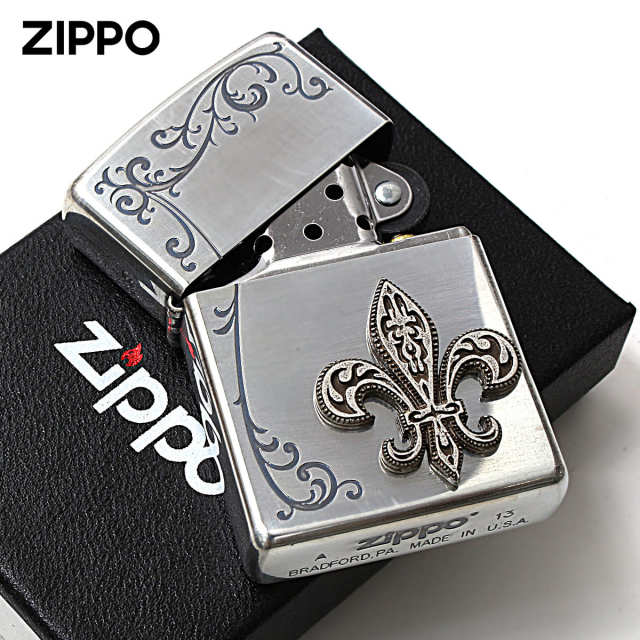 Zippo ジッポー ユリ 王家の紋章 アラベスク 唐草 シークレット