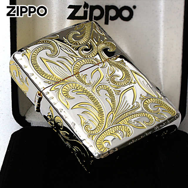 Zippo ジッポー アーマー アラベスク 唐草 コーナーリューター加工
