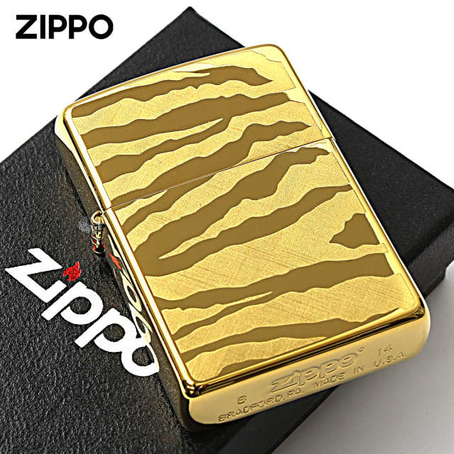 Zippo ジッポー ゼブラ アニマル柄 ゴールド チタンコーティング