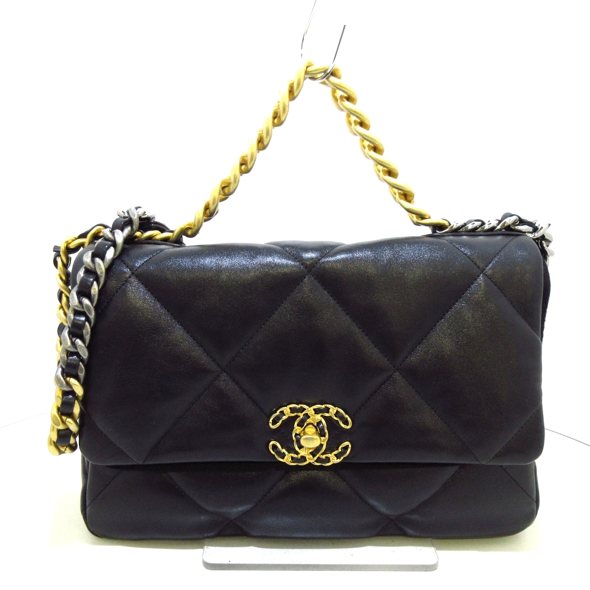 シャネル/ショルダーバッグ/CHANEL 19 ラージ フラップ バッグ/黒