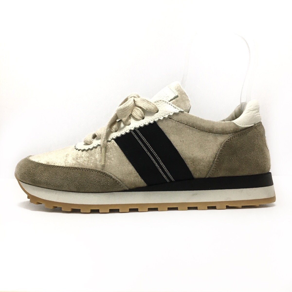 ブルネロクチネリ/スニーカー/ベージュ×グレーベージュ×マルチ/サイズ