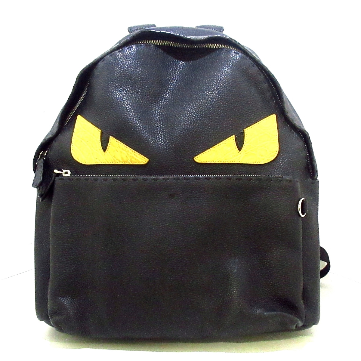 フェンディ/リュックサック/レザースモールモンスターバックパック/黒