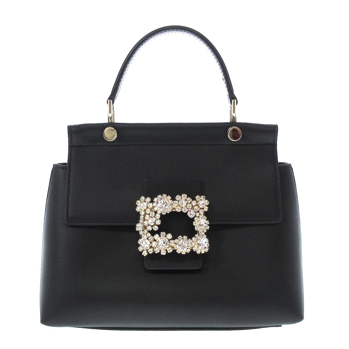 ロジェヴィヴィエ/ハンドバッグ/ヴィヴ カバ ミニ フラワー ストラス