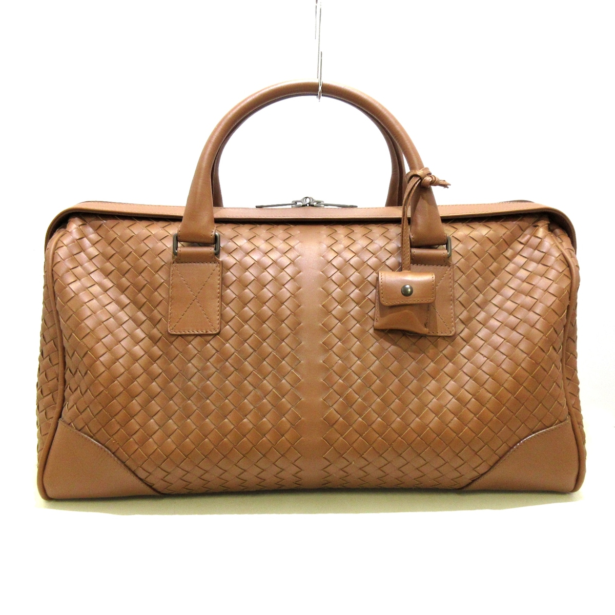 ボッテガヴェネタ/ボストンバッグ/イントレチャート/ブラウン/レザー