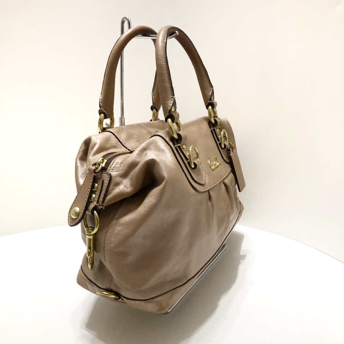 コーチ/ハンドバッグ/アシュレイレザーサッチェル/ブラウン/レザー